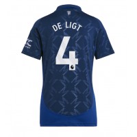 Maglia Calcio Manchester United Matthijs de Ligt #4 Seconda Divisa Donna 2024-25 Manica Corta